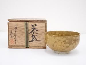 JAPANESE TEA CEREMONY / CHAWAN(TEA BOWL) / TOBE WARE / CRYSTAL GLAZE / BY IWAO SAGAWA